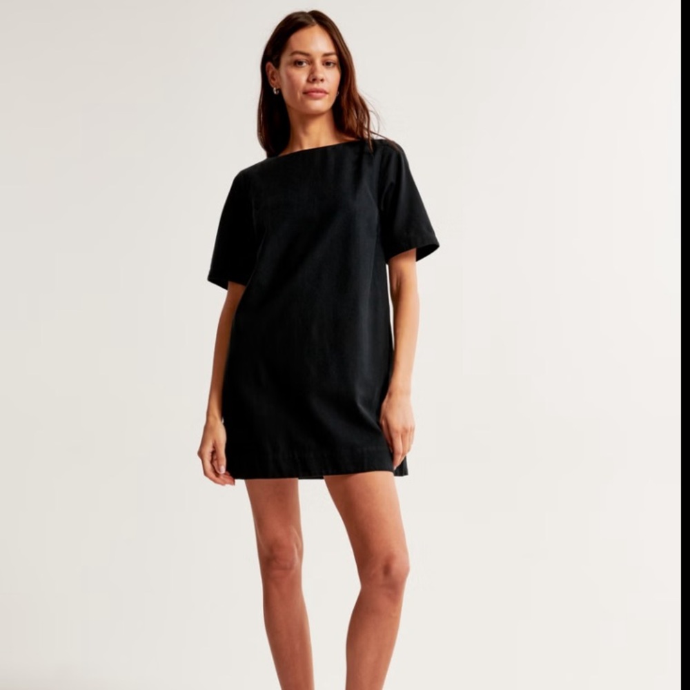 Abercrombie linen blend t shirt dress